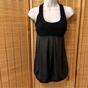 Lululemon Black & Grey Blouson fit  Athletic Top Sz 8